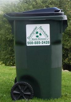 Garbage recycling in Oakham, Massachusetts.